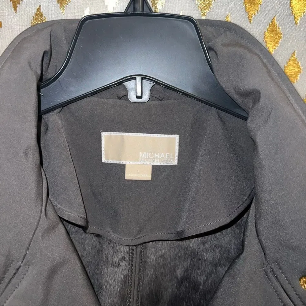 Michael Kors jacket trench coat dark grey waterproof size L